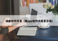 成都软件开发（做app软件大概多少钱）