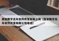 西安数字光年软件开发有限公司（西安数字光年软件开发有限公司电话）